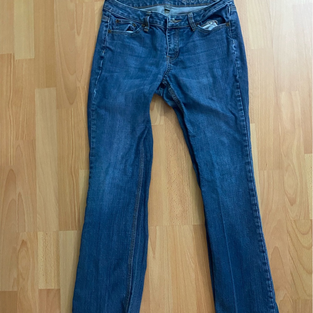New York & Company Dark Blue Wash Bootcut Jeans Women’s Petite Size 8